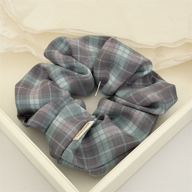 Women's Preppy Cloth Hairband All-Season Retro Hair Tie Plaid
