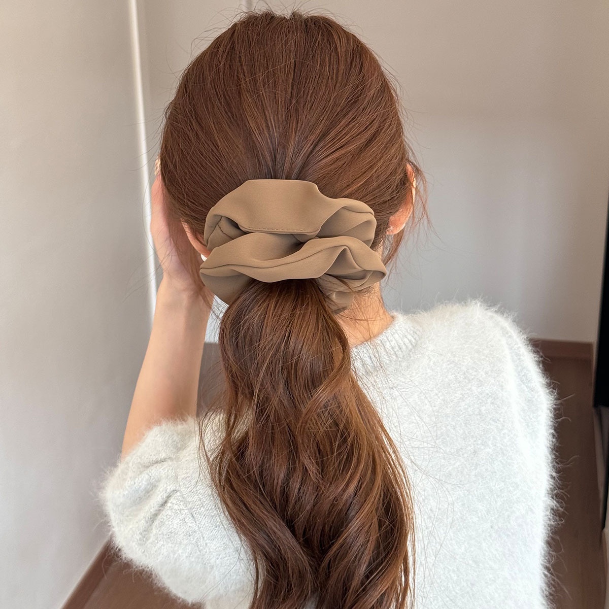 Women's Elegant French Satin Headband Solid Color Silk Hair Accessory