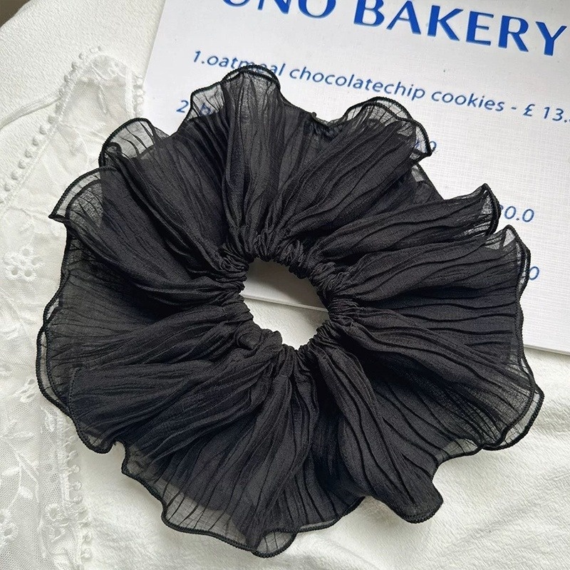 Women's Elegant Large Cloth Scrunchie Banquet Hair Tie Ditsy Floral