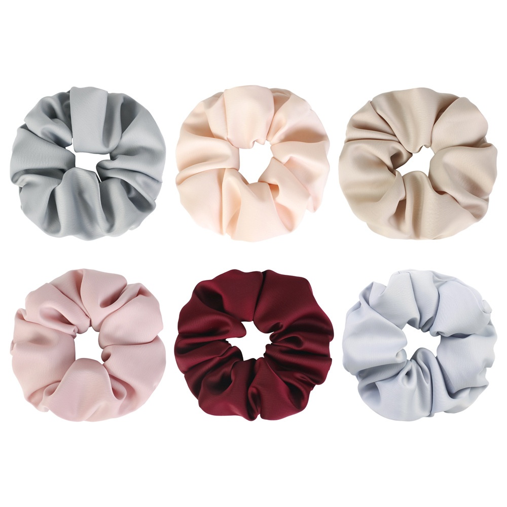 Women Soft Cloth Elastic Hair Bands Spring Summer Solid Color Hair Ties