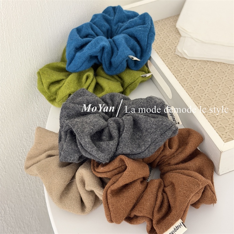 Women's Winter Knitted Wool Headband Simple Solid Color Warm Elastic Hair Band