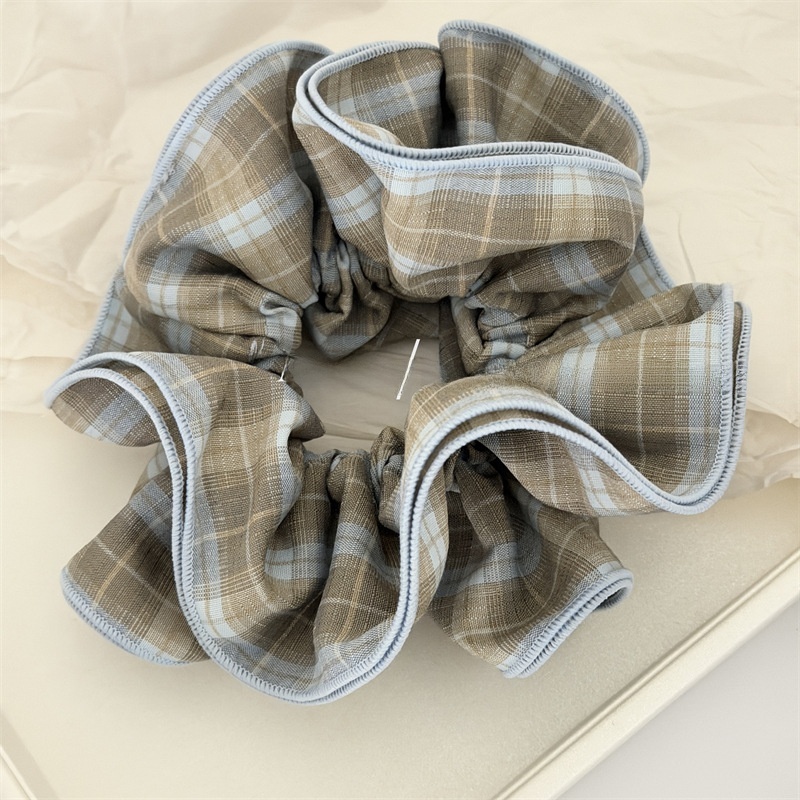 Women's All Season Multifunctional Cloth Hair Tie Preppy Plaid