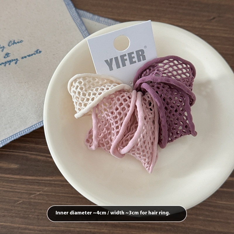 Women's High Elastic Mesh Ponytail Hair Ties Braided Fabric