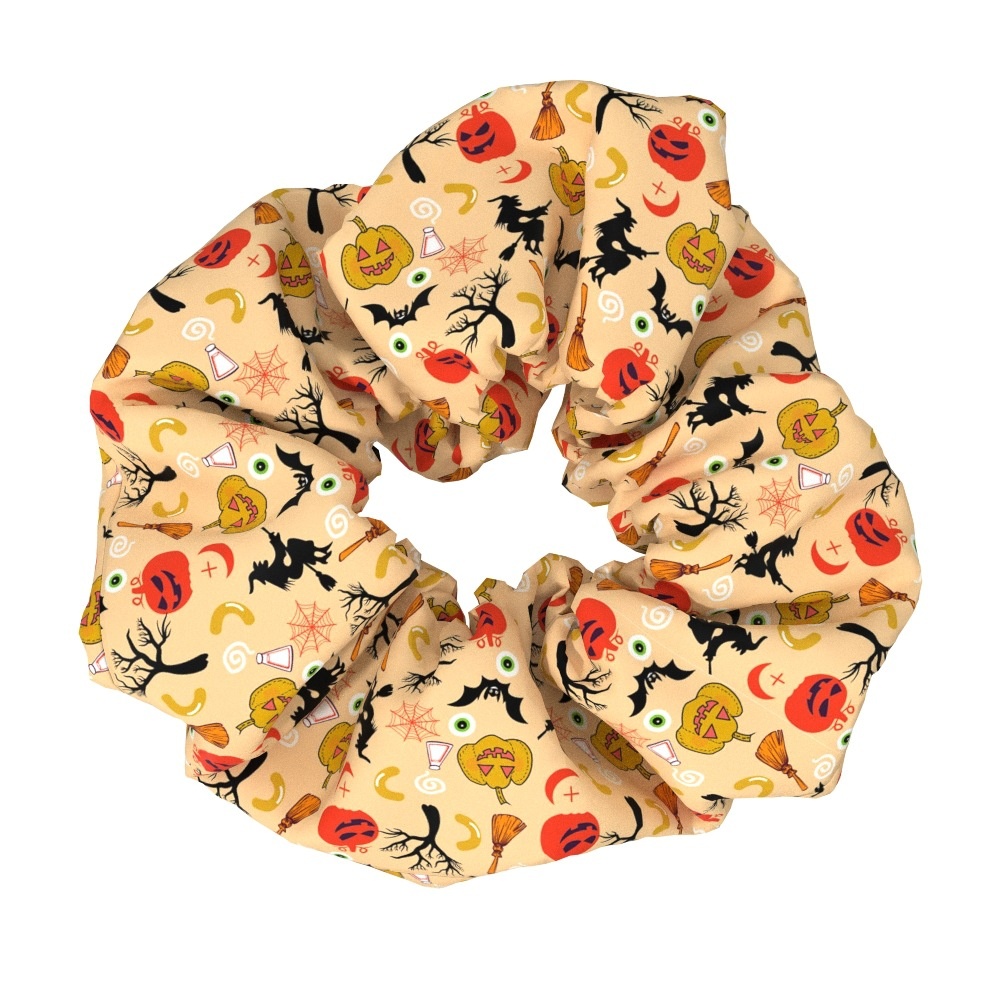 Women's Halloween Party Fabric Hair Scrunchies Printed Pattern