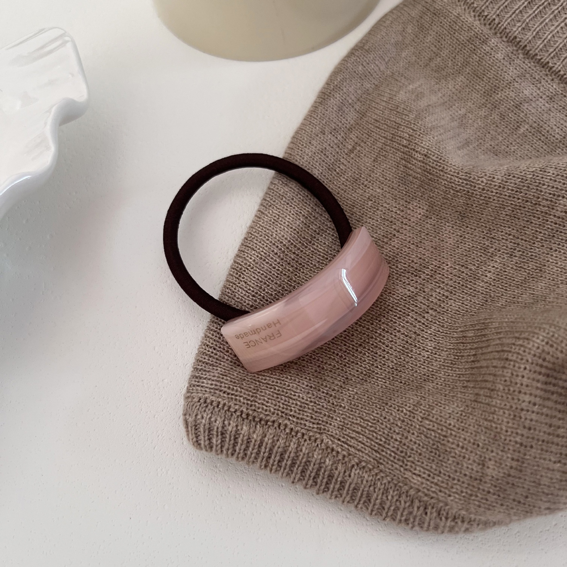 Women's Acetate Ponytail Hair Tie Geometric Rectangle Multi-Color