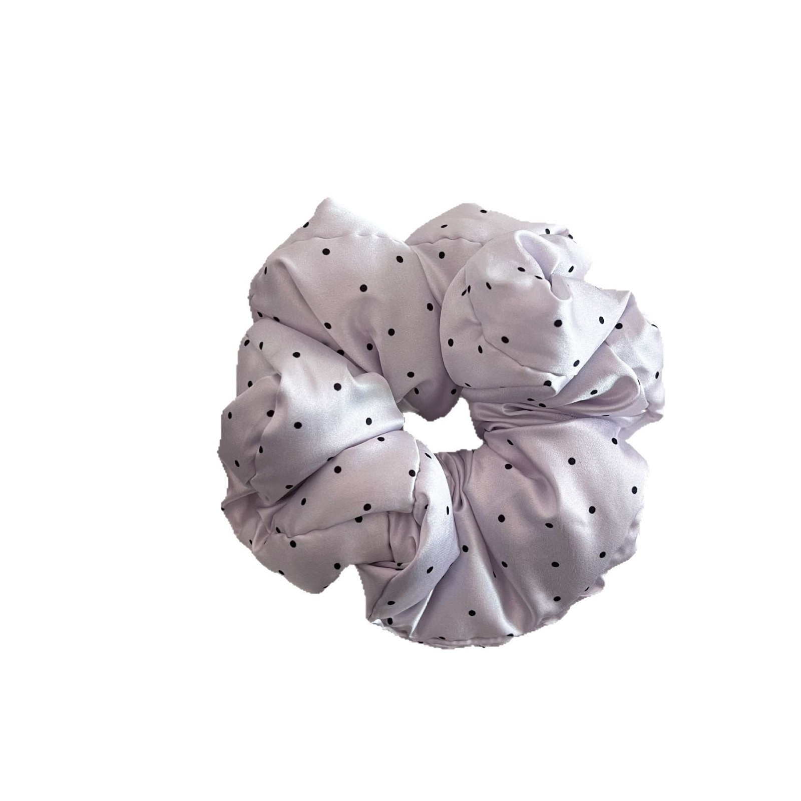 Women's Soft Satin French Low Bun Hair Tie Accessory Polka Dots