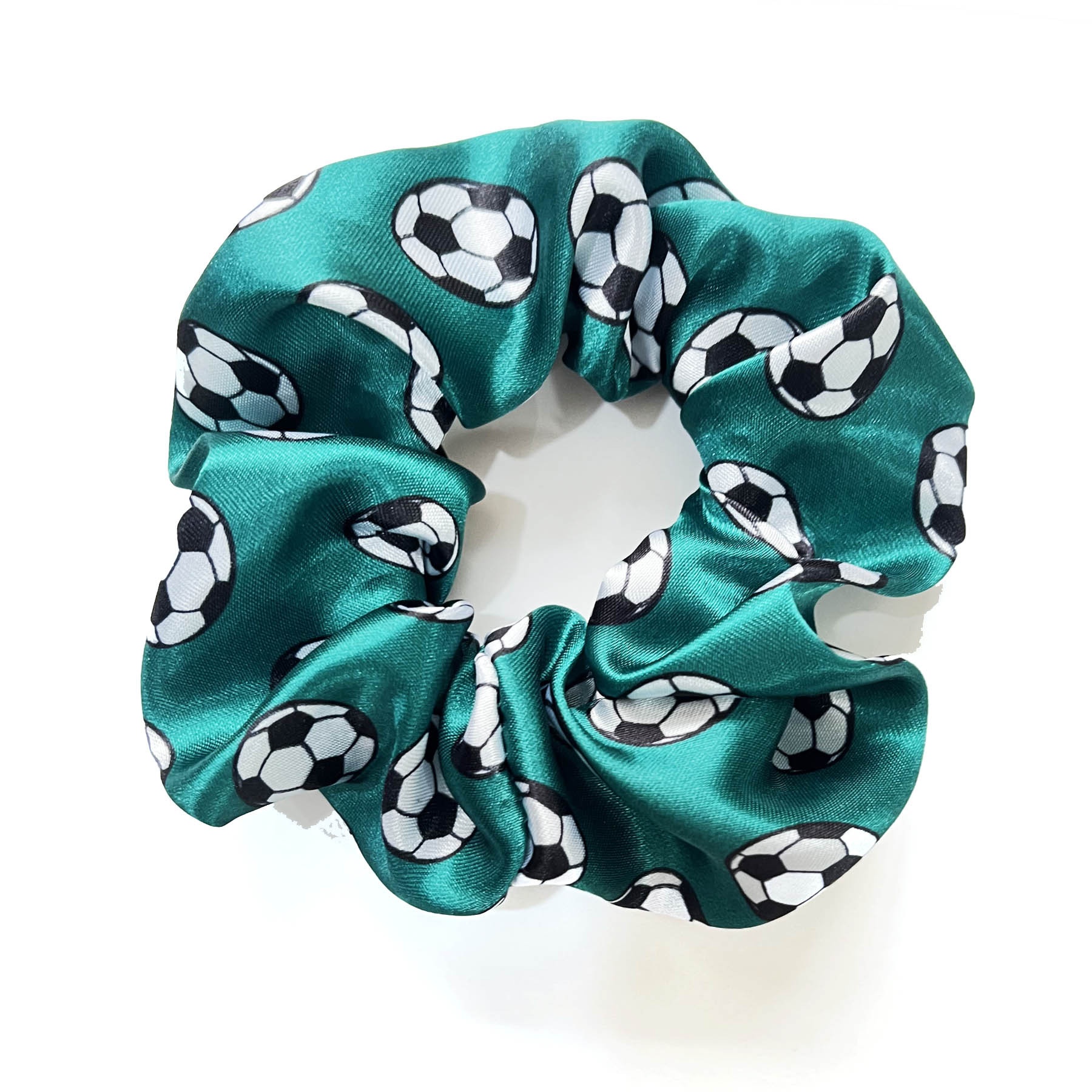 Women's Cloth Bubble Braid Hair Tie For Commute Multicolor Football