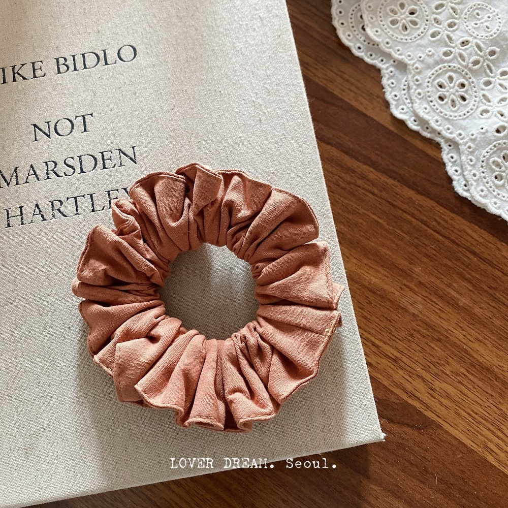 Women's Solid Blue Cloth Hair Tie, Simple Soft Fabric Scrunchie for Summer