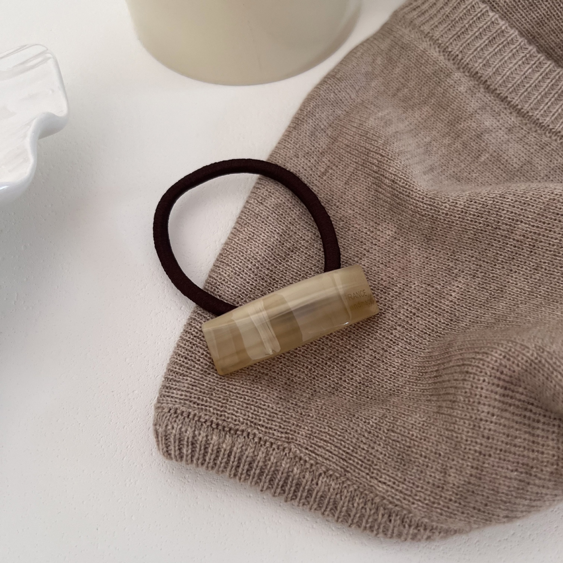 Women's Acetate Ponytail Hair Tie Geometric Rectangle Multi-Color