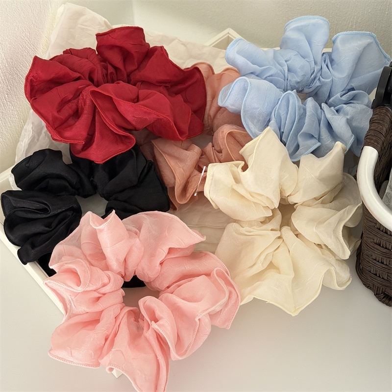 Women's Lock Stitching Solid Color Fabric Hair Band Spring Summer Hair Bun