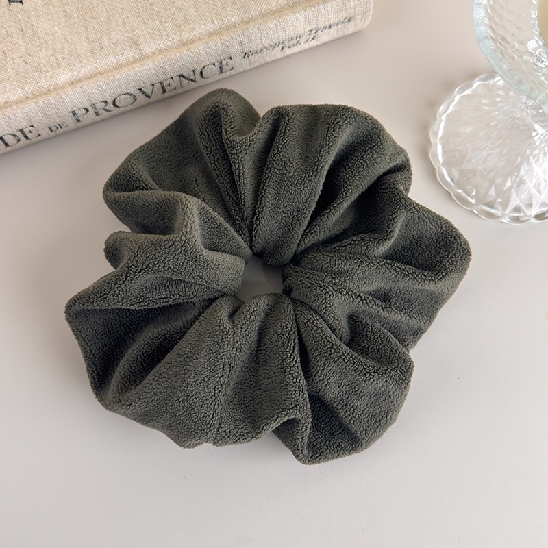Women's Soft Towel Hair Drying Scrunchie Winter Casual Solid Color Tie