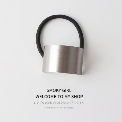 Women's Minimalist Metal Hair Ties Geometric Hollow Alloy Ponytail Holder