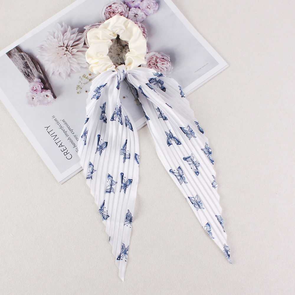 Women's Summer Cloth Tail Knot Elastic Hair Tie Cartoon Polka Dots