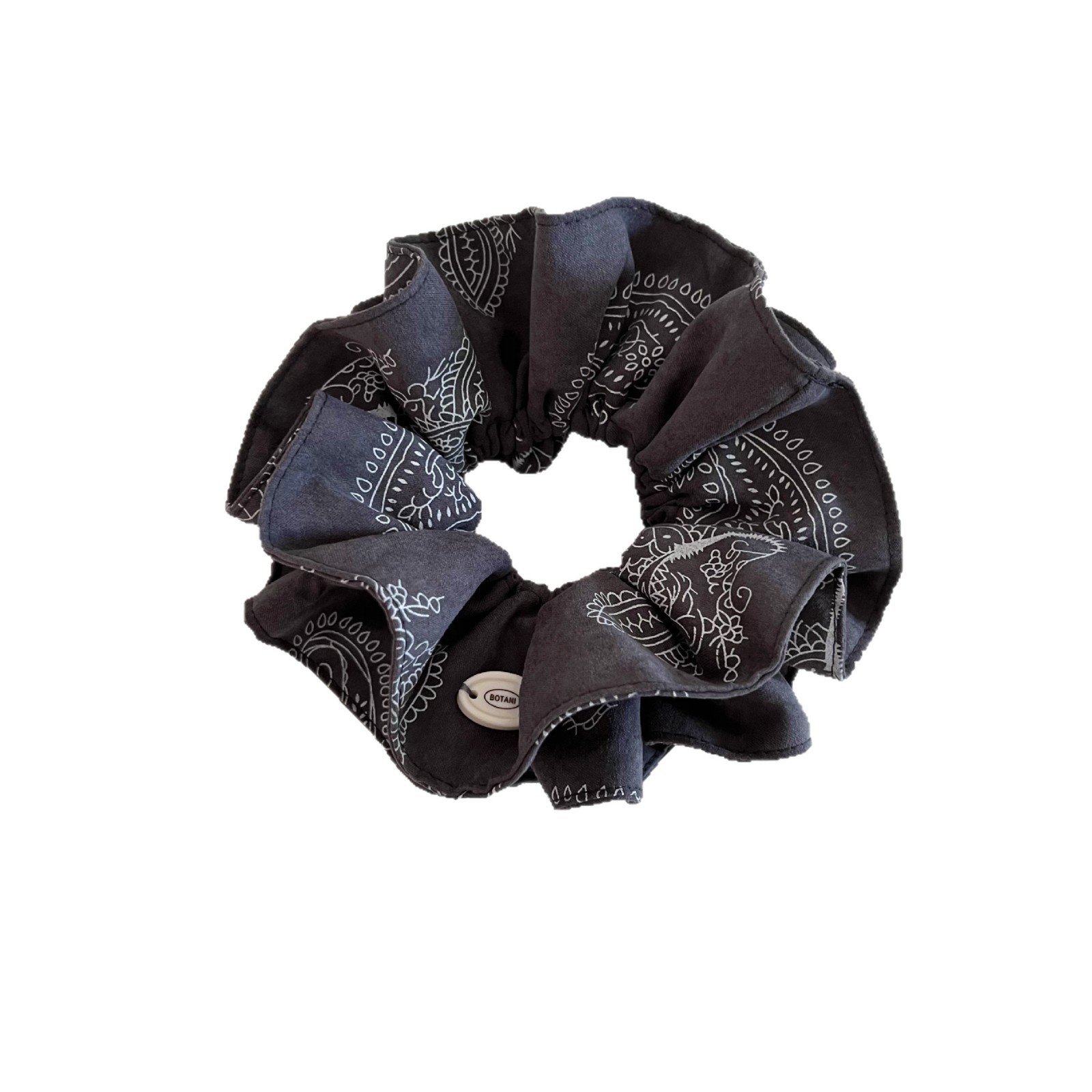 Women's Autumn Soft Cloth Telephone Cord Hair Tie Coffee Floral
