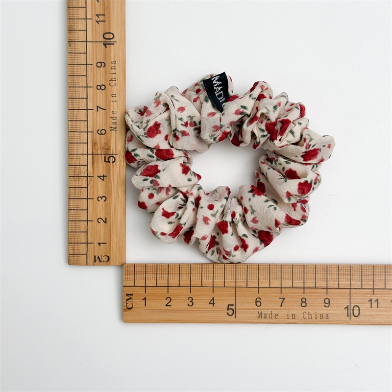 Women's Summer Elegant Cotton Elastic Bun Hair Band Fresh Floral