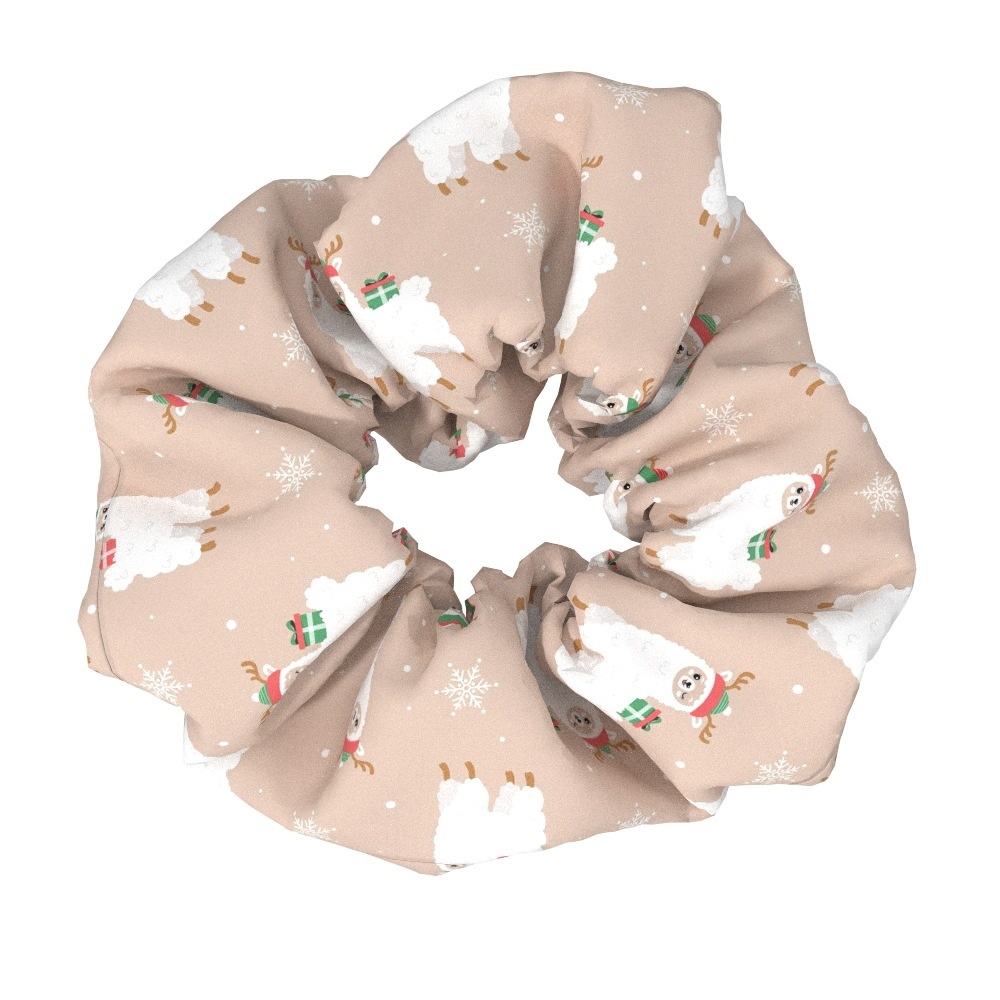 Women's Large Bow Hair Ties Festive Christmas Tree Pattern Cloth Headwear