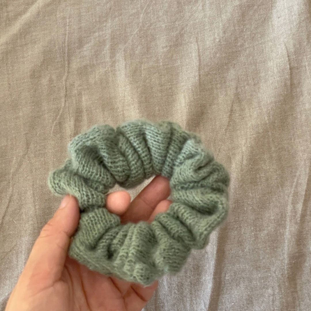 Women's Large Colorful Knitted Wool Elastic Hair Band Autumn Winter