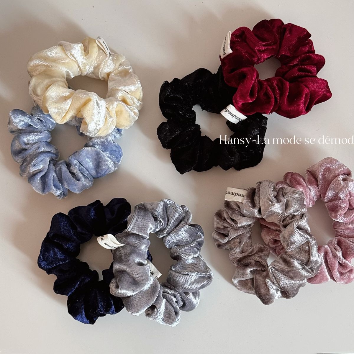 Women's Elegant Soft Velvet Hair Tie Solid Color All Season Scrunchie