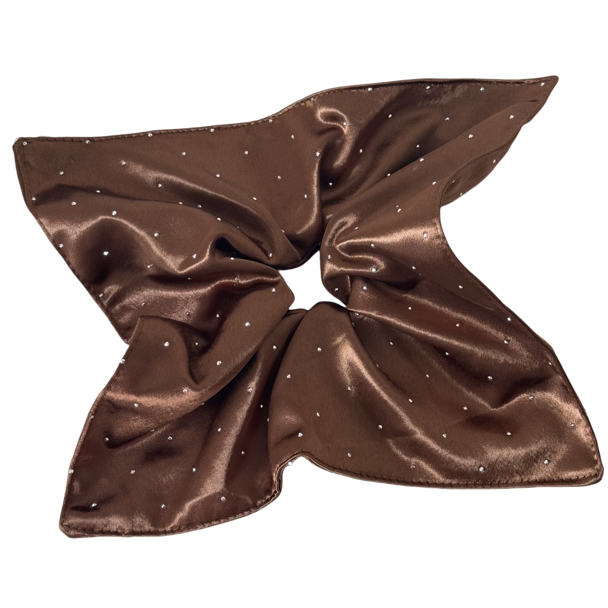 Women's Oversized Satin Scarf Scrunchie Retro Diamond Print