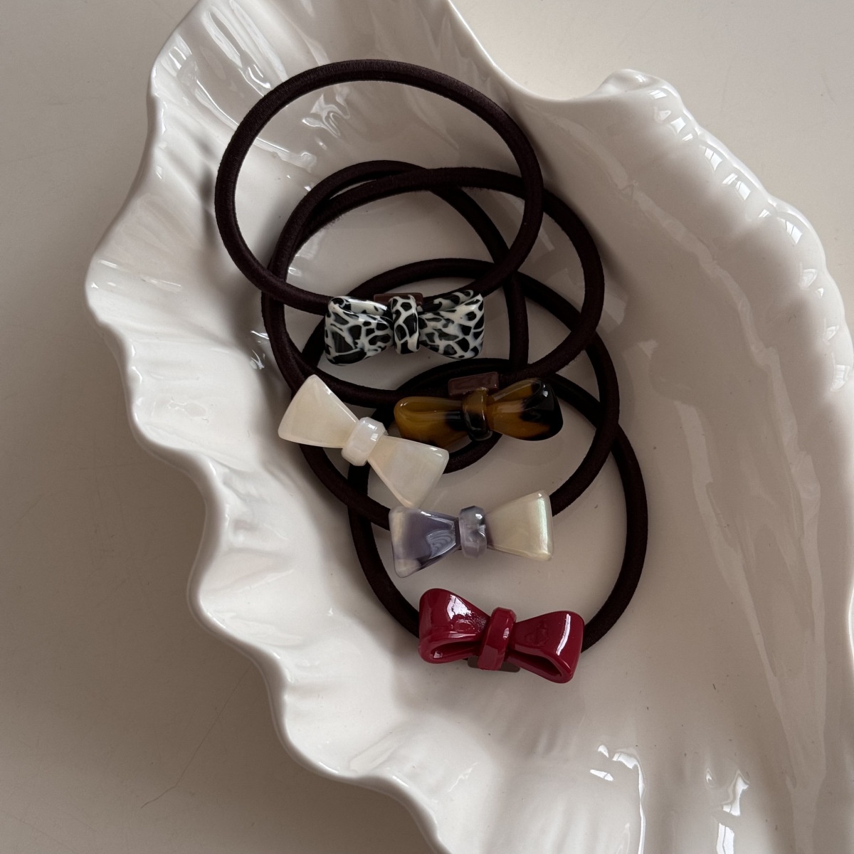 Women's Casual Acetate Fiber Elastic Hairband Simple Bow Knot