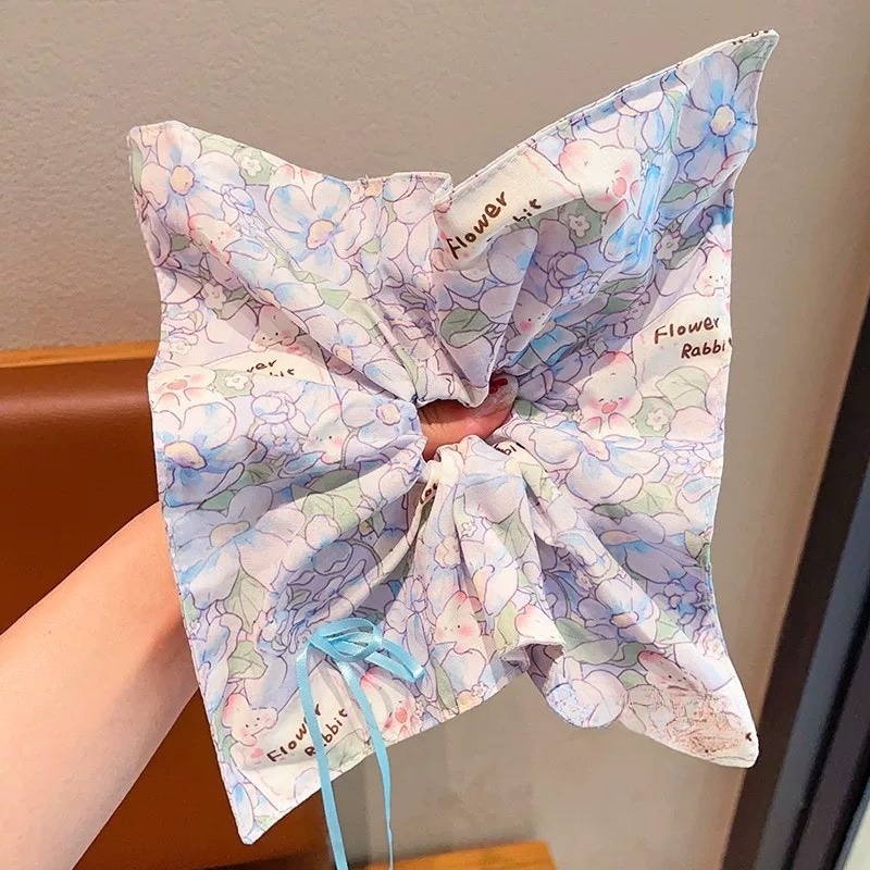 Women's Elegant Cloth Scarf Bowknot Hair Bands Geometric Pattern