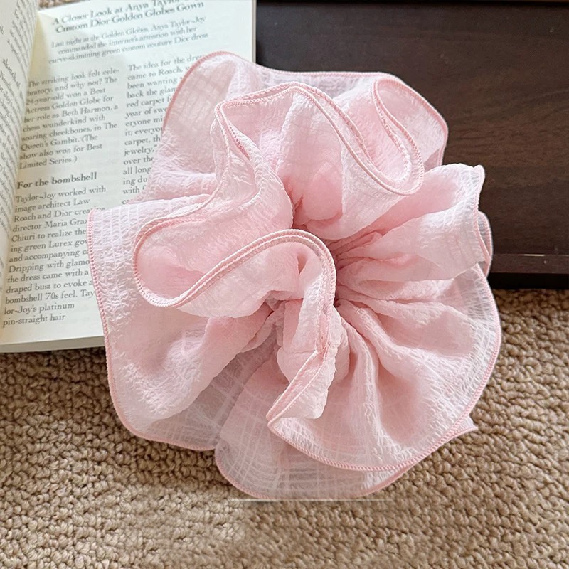 Women's Elegant Fabric Banquet Elastic Hair Band Solid Color