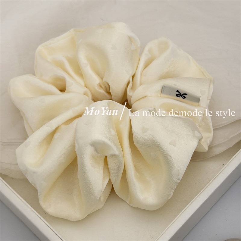 Women's Soft Flocking Heart Shaped Hair Tie For All Seasons Pink