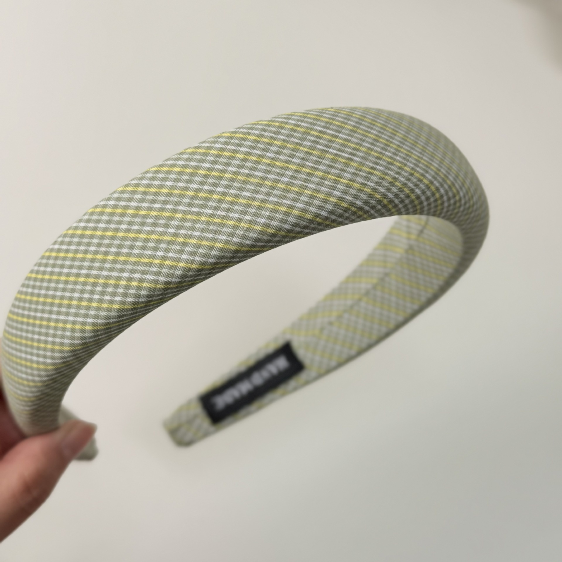 Women's Spring Cloth Bubble Braid Hair Rope Accessory In Green Plaid