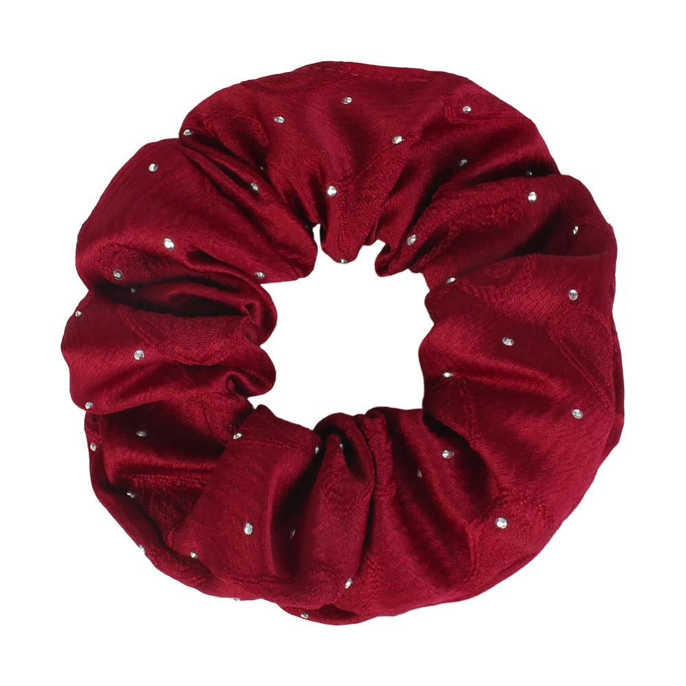 Women's Simple Rhinestone Denim Bubble Braid Hair Tie Spring Light Blue