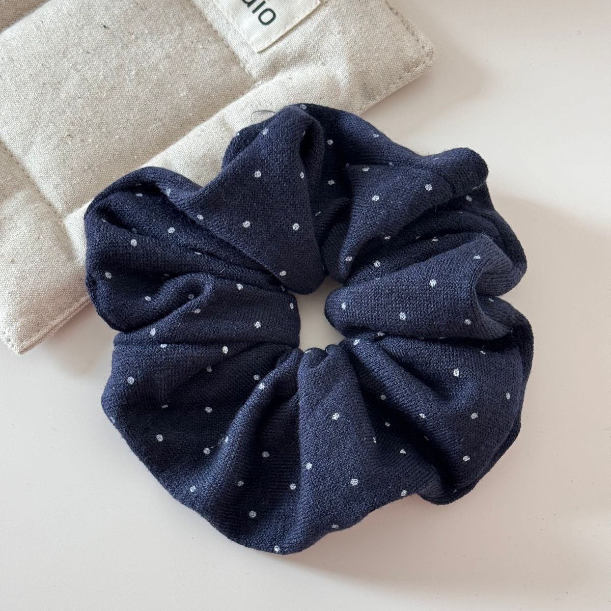 Girls Large High Elasticity Cloth Hair Ties Aesthetic Polka Dot Styling Bands