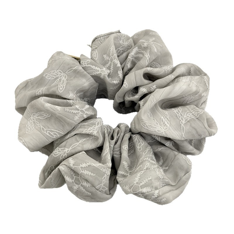 Women's Vintage Spring Cloth Hair Tie In Lilac Floral Pattern