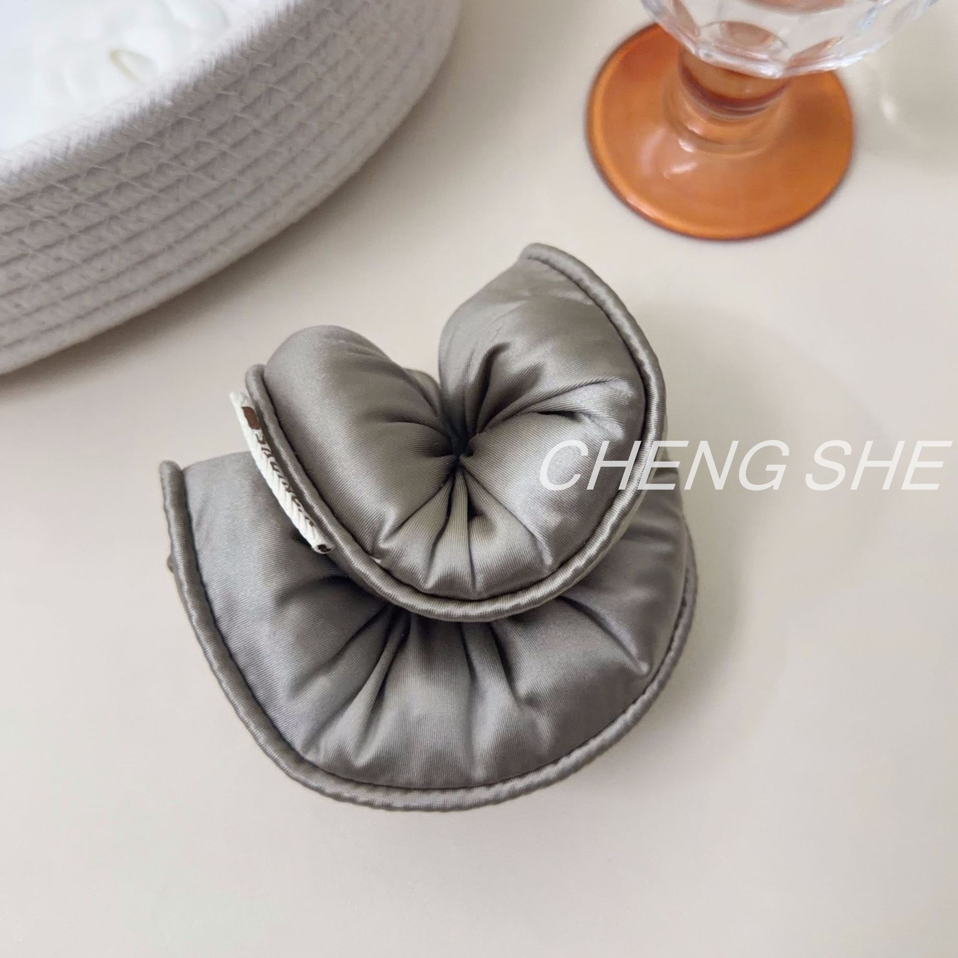 Women's Stylish Irregular Cloth Hair Tie For Spring Summer Solid Black