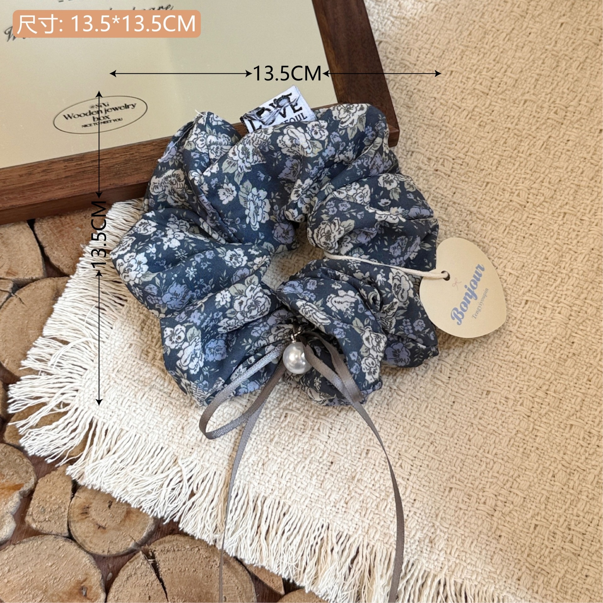 Women's Summer Bow Lace Cloth Ponytail Scrunchie Sweet Pastoral Style