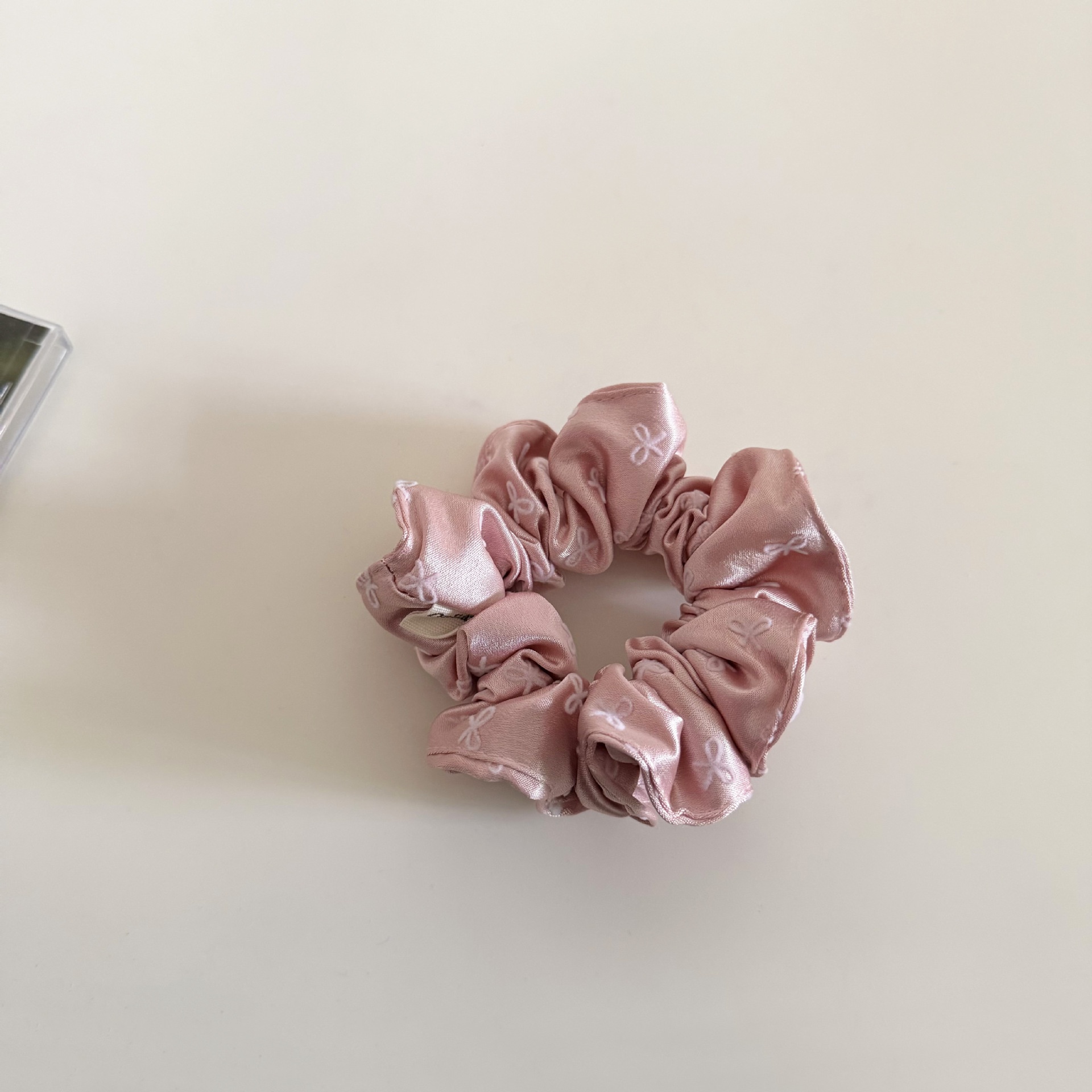 Women's Sweet Satin Spring Hair Rubber Band Champagne Bowknot