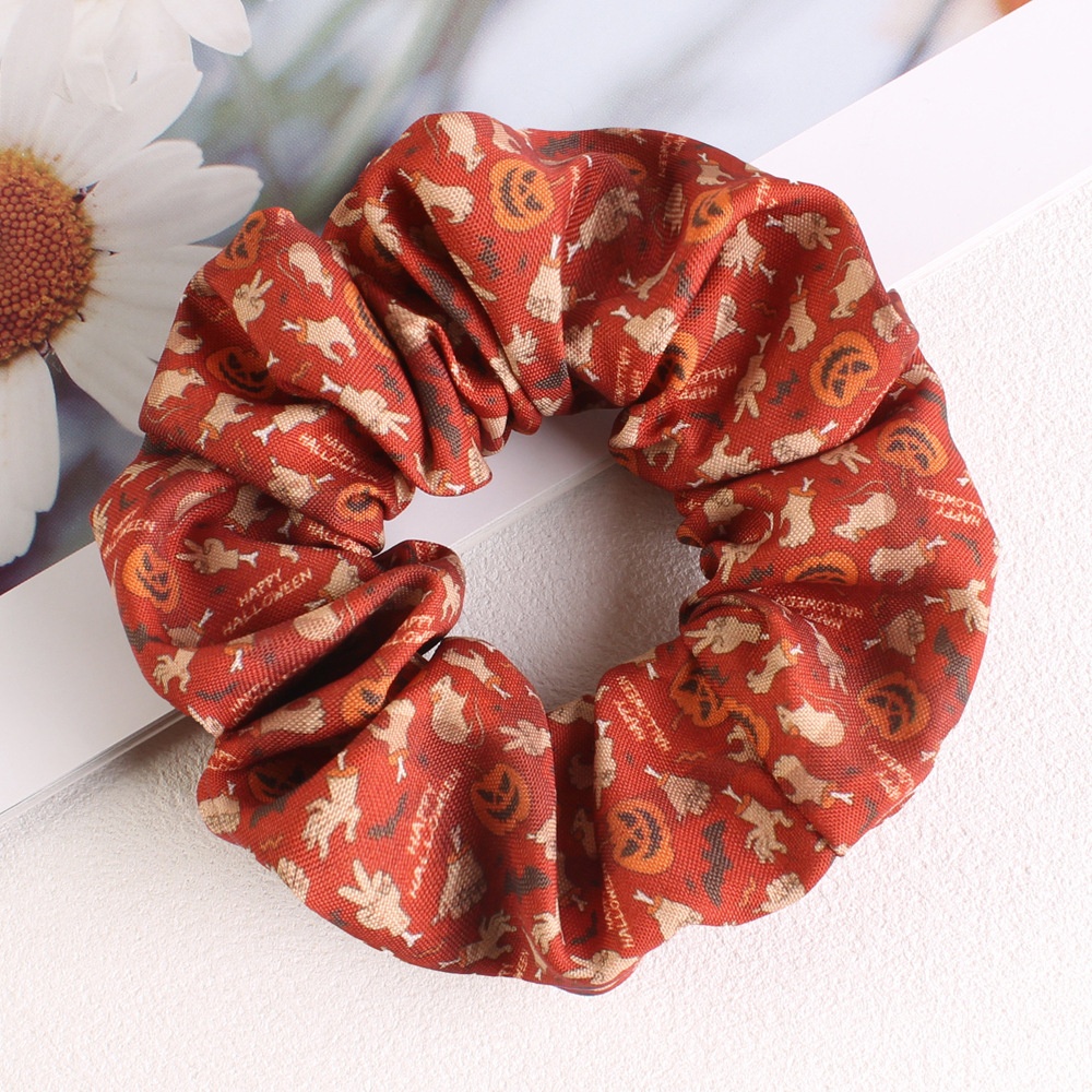 Women's Simple Halloween Elastic Cloth Hair Ties Festive Hair Bands