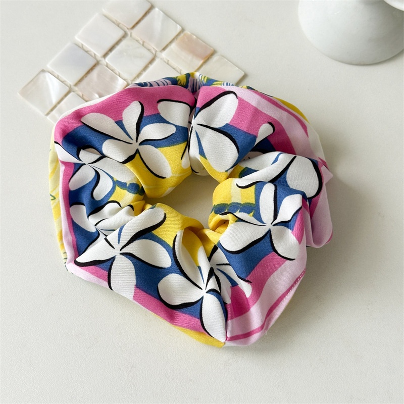 Women's Casual Holiday Handmade Cloth Hair Tie Summer Floral Print