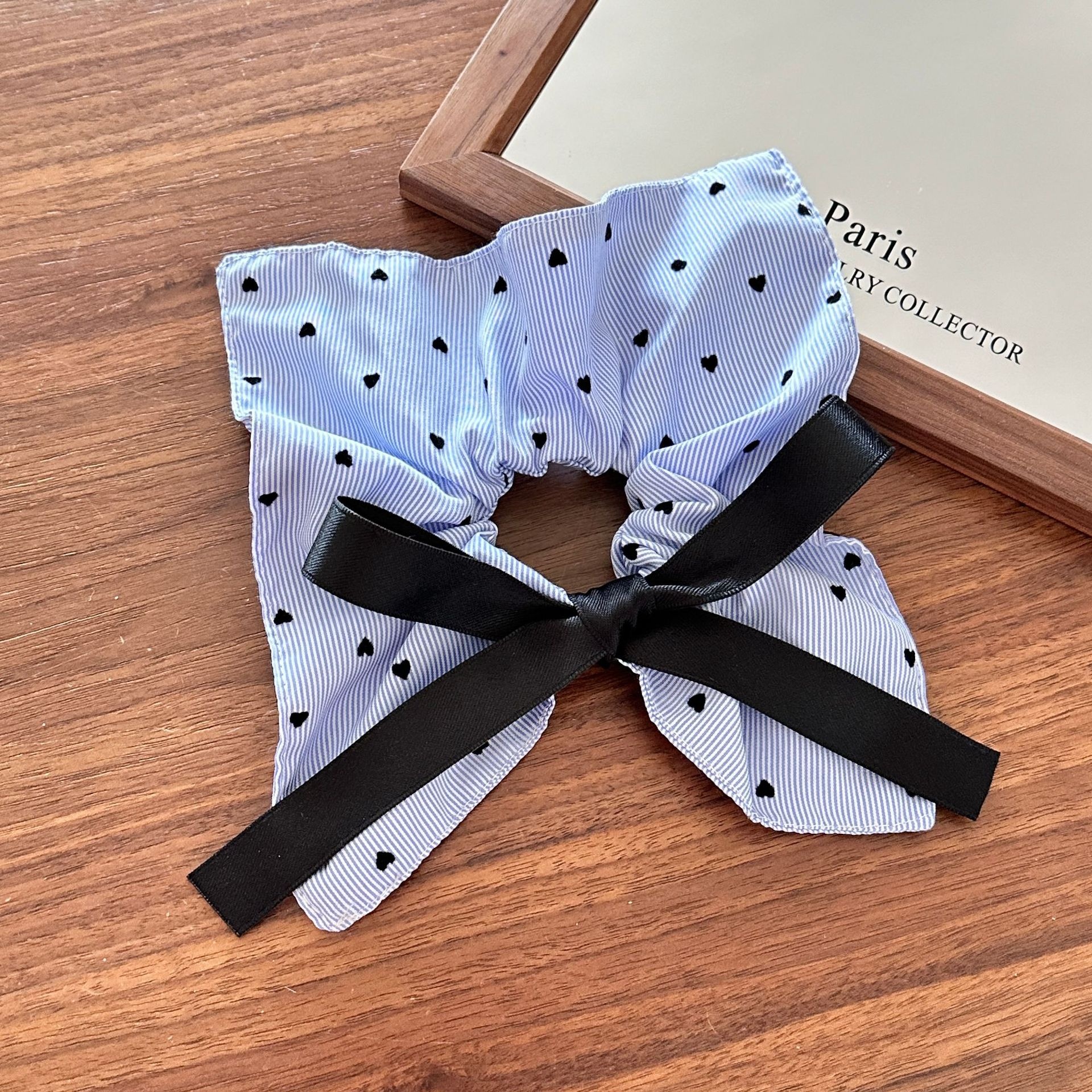 Girls Cloth Scarf Scrunchies Pastoral Fruit Hair Band Rose Red