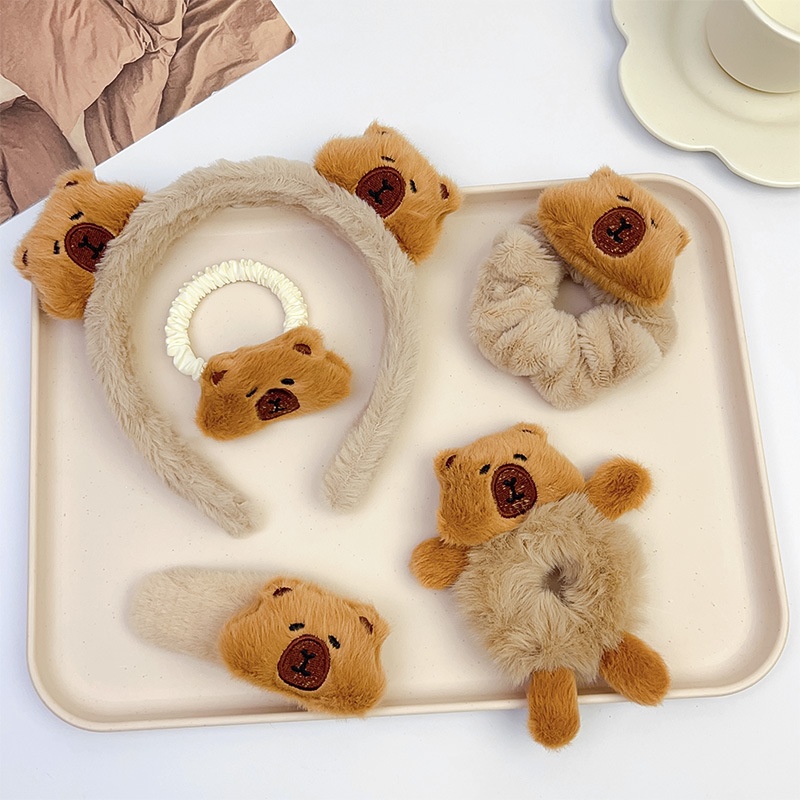 Women's Cute Cartoon Animal Plush Hair Clip Soft Daily Hair Accessories