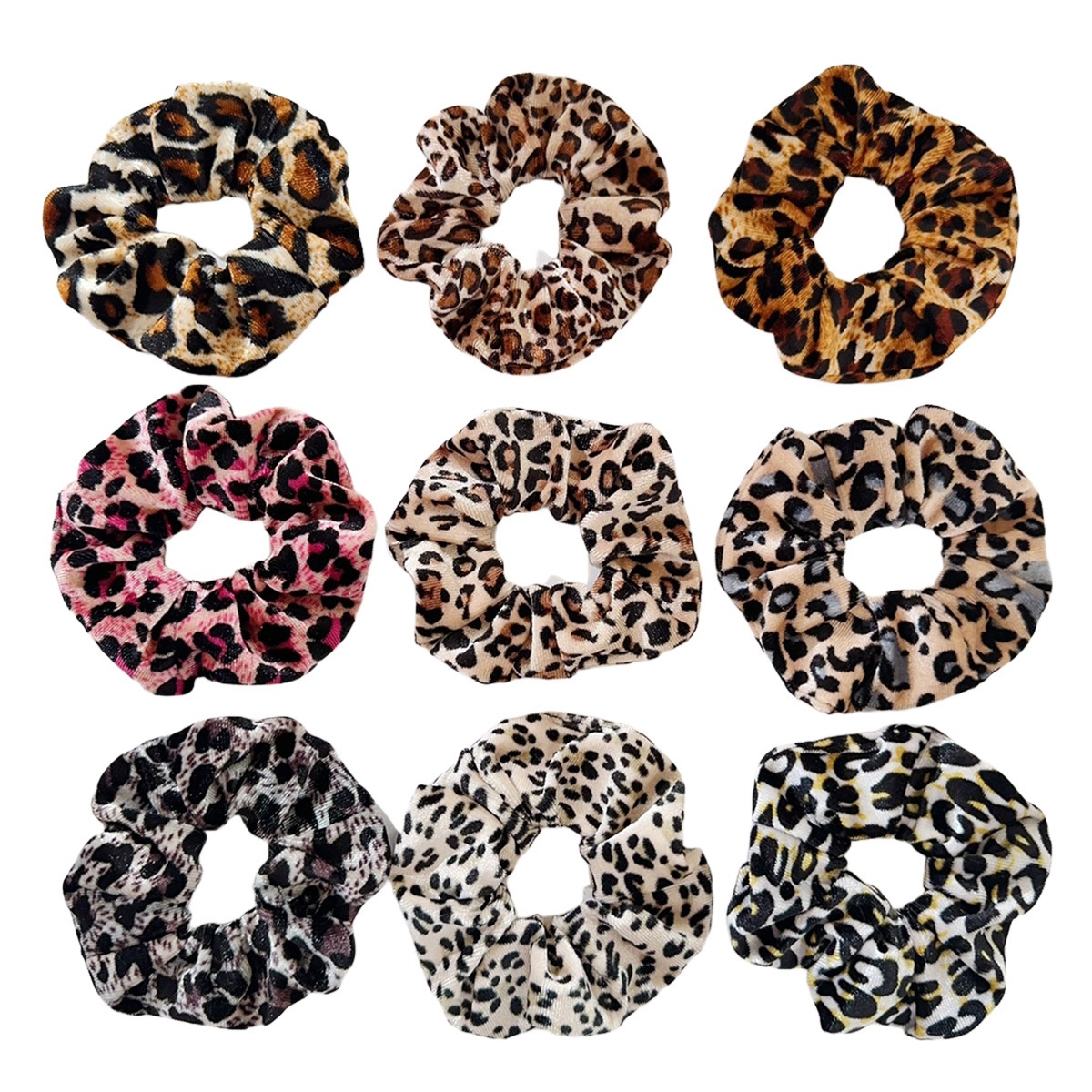 Women's Autumn Winter High Elastic Velvet Hair Tie Leopard Pattern
