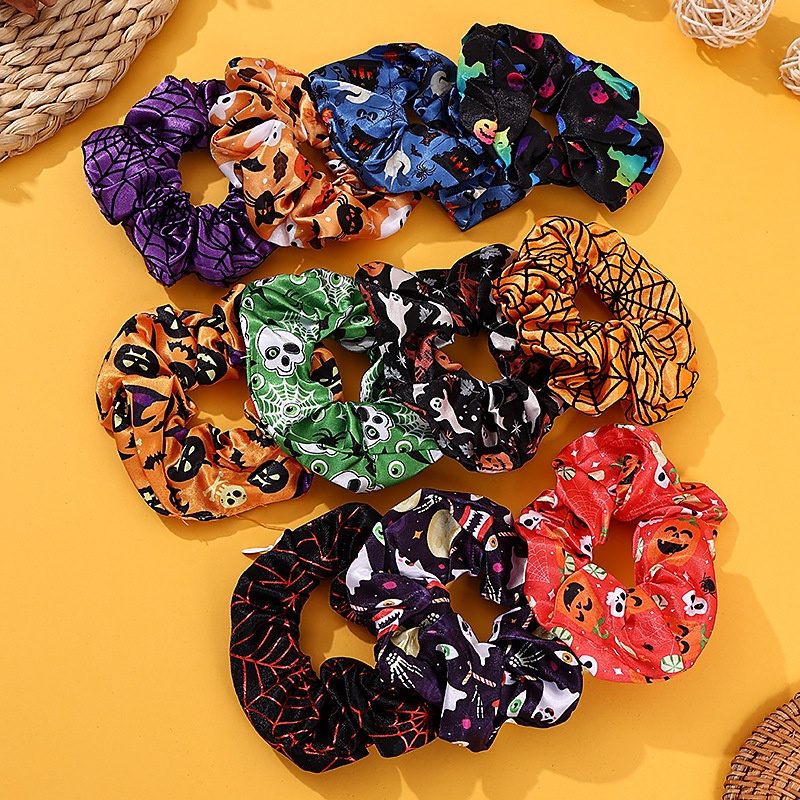 Women's Stylish Elastic Polyester Hair Bands Personalized Halloween Print