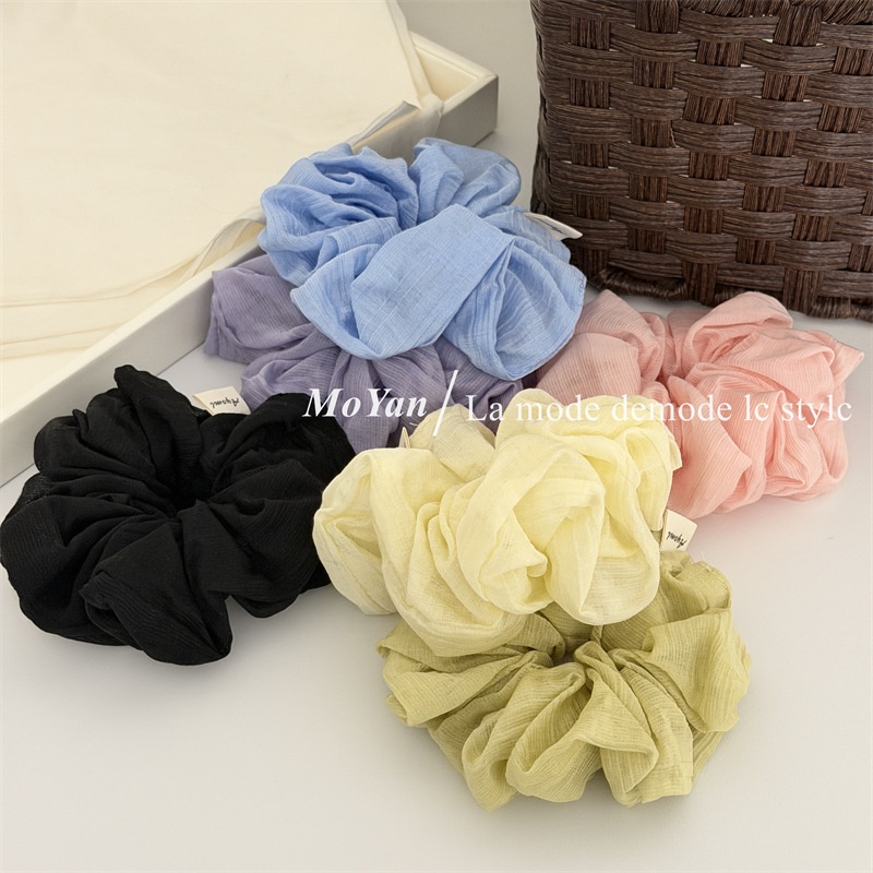 Women's Soft Cloth Hair Tie Spring Summer Accessories Solid Color