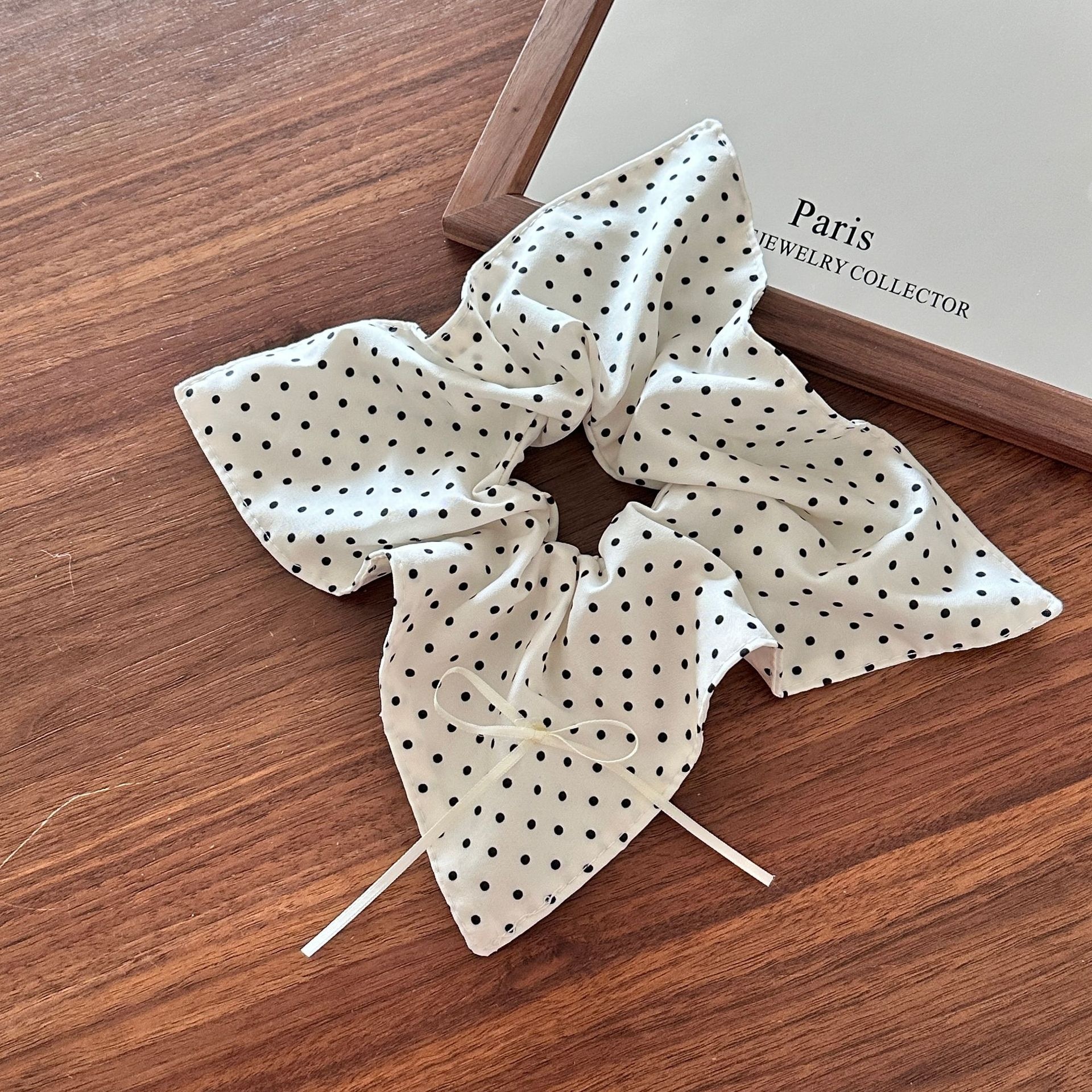 Girls Cloth Scarf Scrunchies Pastoral Fruit Hair Band Rose Red