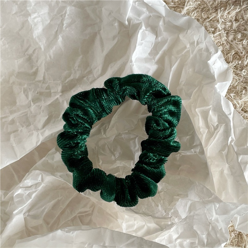 Women's All Seasons Velvet Scrunchie Hairband Daily Use Solid Color