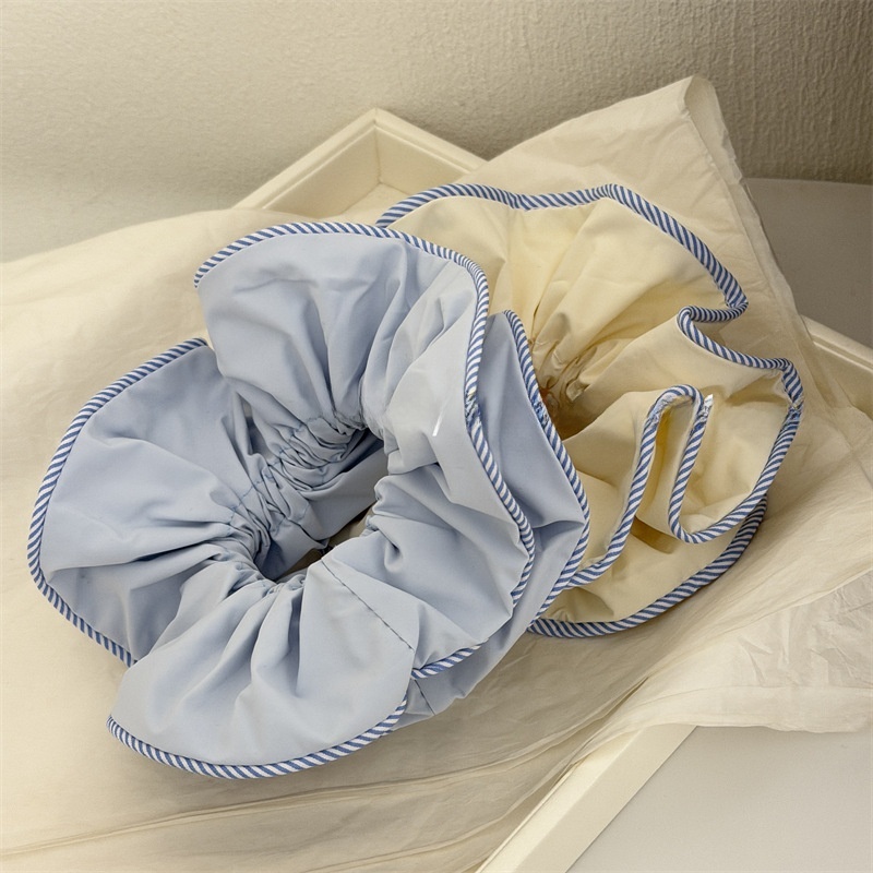 Women's Soft Cloth Spring Hair Tie - Elegant Solid Beige Scrunchie