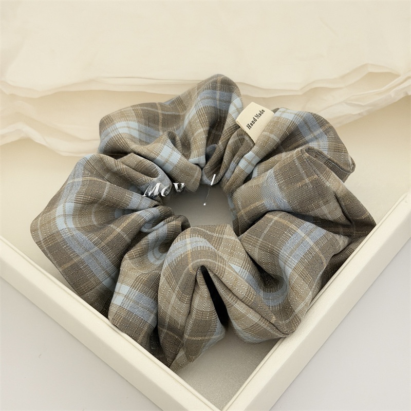 Women's Preppy Cloth Hairband All-Season Retro Hair Tie Plaid