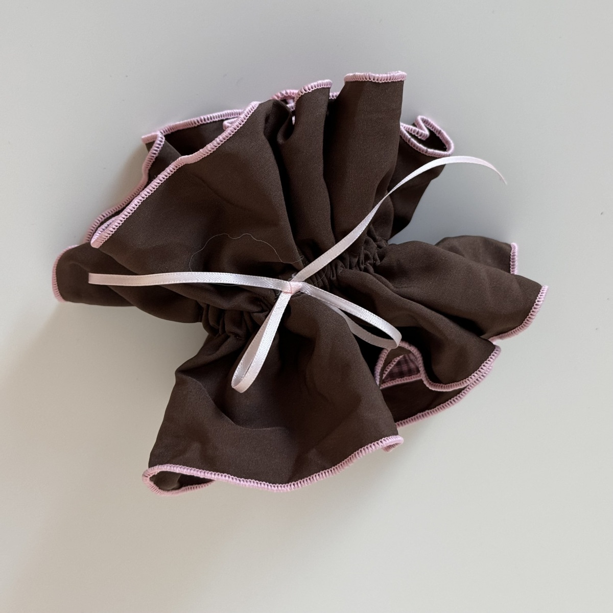 Women's Retro Plaid Double Layer Butterfly Knot Hair Tie Large Sweet Fabric Bow