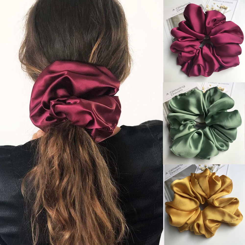 Women's Cute Handmade Cloth Hair Tie For Daily Wear Solid Color
