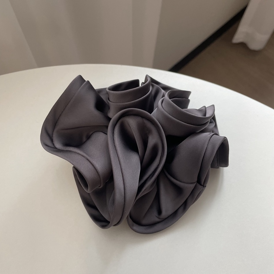 Women's Elegant Pleated Cloth Hair Tie Solid Color Minimalist Daily Scrunchie