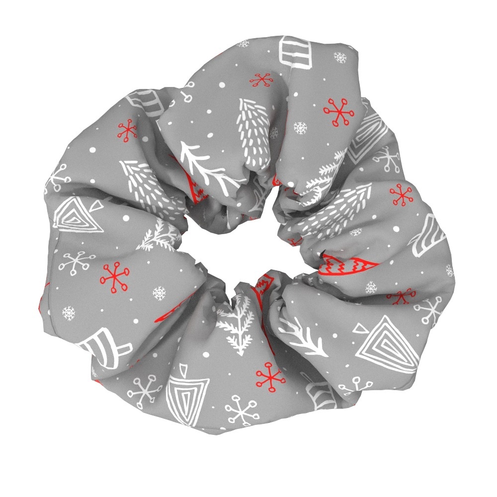 Women's Large Bow Hair Ties Festive Christmas Tree Pattern Cloth Headwear