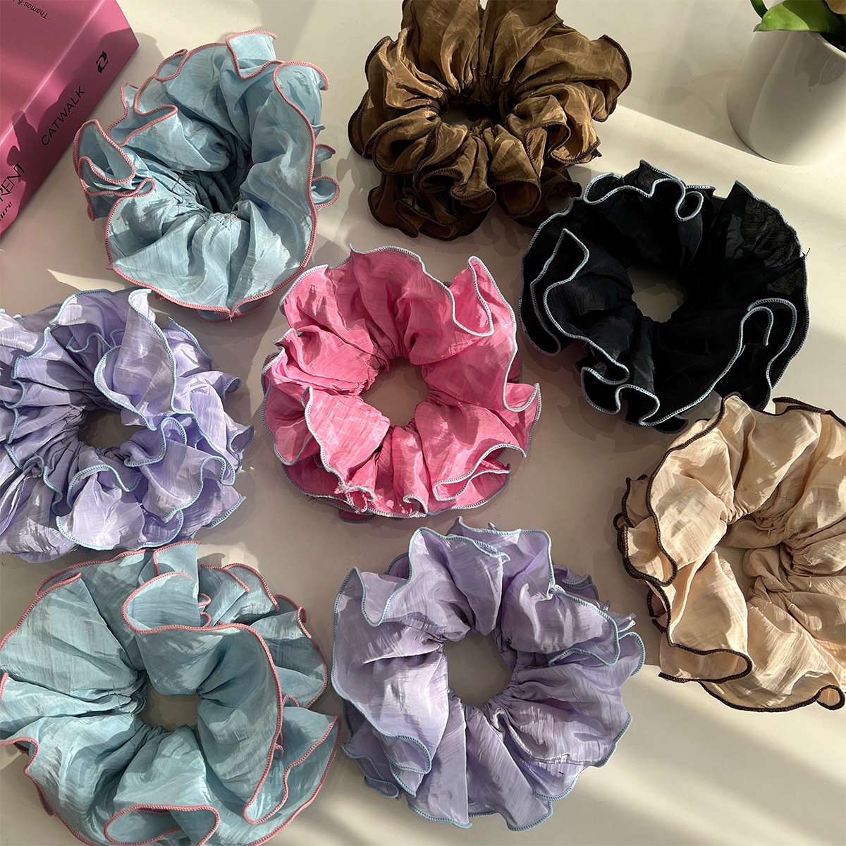 Women's Sweet Daily Casual Cloth Hair Tie Scrunchie Solid Color